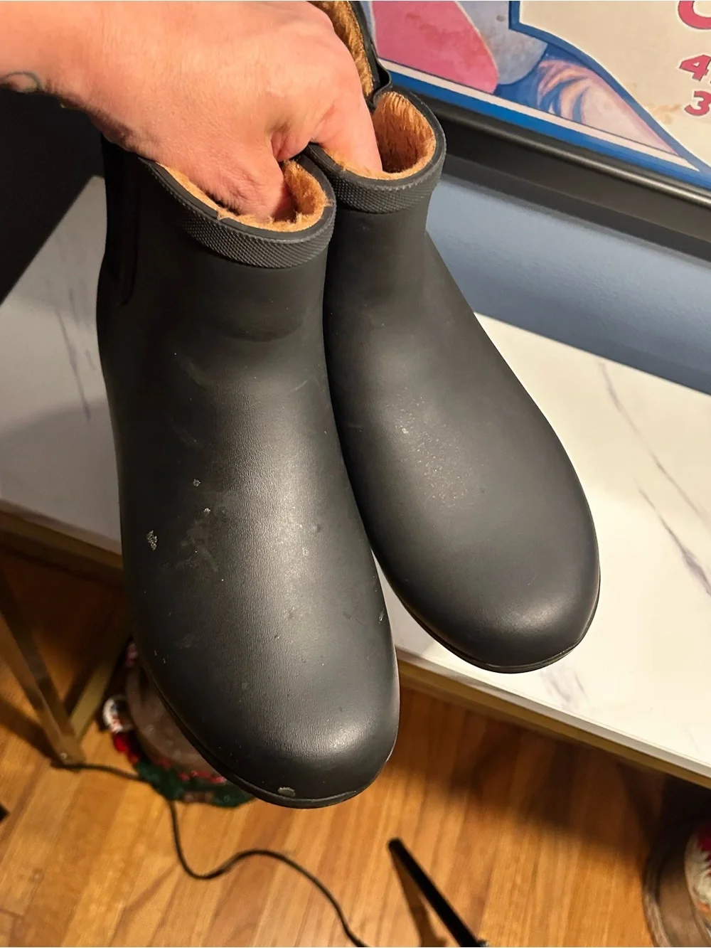 Chooka Waterproof Fur Lined Utility Boots Ankle Rain Booties